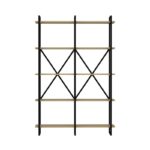 Βιβλιοθήκη Elston μαύρο δρυς μελαμίνη 120x34x180εκ ed14040 - Image 2