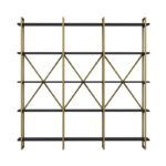 Βιβλιοθήκη Elston χρυσό ανθρακί μελαμίνη 180x34x180εκ ed14046 - Image 2