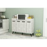 Ντουλάπι Visar γκρι άσπρο μελαμίνη 120x35x88 5εκ ed14057