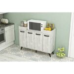 Ντουλάπι Visar γκρι άσπρο μελαμίνη 120x35x88 5εκ ed14057 - Image 5