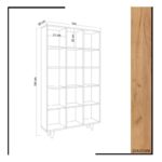 Βιβλιοθήκη Zipa δρυς μελαμίνη 100x25x184εκ ed1422 - Image 2