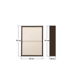 Παπουτσοθήκη Scarpe 50x15x70cm μεταλλικ΄ή καφέ κρεμ ed14264 - Image 2