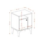 Κομοδίνο Emma 40x35x55cm μελαμίνη ed14293 - Image 2