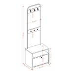 Έπιπλο εισόδου Tina άσπρο μελαμίνη μεταλλικό πλαίσιο 50x35x170εκ ed14299 - Image 2