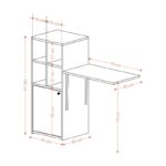 Γραφείο με ντουλάπι μελαμίνη Mix 114x40x100cm ed14307 - Image 2