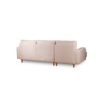 Γωνιακός καναπές κρεβάτι Lungo κρεμ 225x52x154cm ed14349 - Image 3