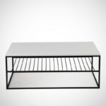 Τραπέζι σαλονιού Etna άσπρο μελαμίνη μεταλλικά πόδια 95x55x43εκ ed1434 - Image 3