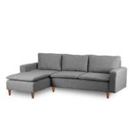 Γωνιακός καναπές κρεβάτι Lungo γκρι 225x52x154cm ed14351 - Image 2