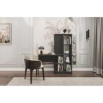 Γραφείο Livello ανθρακί μελαμίνη 128x45x157cm ed14367