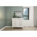 Συρταριέρα Nil άσπρη μελαμίνη 90x45x82cm ed14370