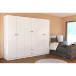 Ντουλάπα Royal άσπρο μελαμίνη 180x43x180εκ ed14377 - Image 5