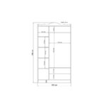 Ντουλάπα Bahar άσπρο μελαμίνη 105x50x186εκ ed14378 - Image 2