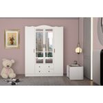 Ντουλάπα Lavinia άσπρο μελαμίνη 140x50x186εκ ed14393