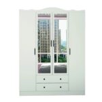 Ντουλάπα Lavinia άσπρο μελαμίνη 140x50x186εκ ed14393 - Image 3