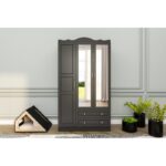 Ντουλάπα Bahar ανθρακί μελαμίνη 105x50x186εκ ed14395