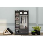 Ντουλάπα Bahar ανθρακί μελαμίνη 105x50x186εκ ed14395 - Image 4