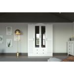 Ντουλάπα Nil άσπρο μελαμίνη 140x50x186εκ ed14407