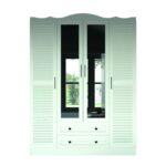 Ντουλάπα Nil άσπρο μελαμίνη 140x50x186εκ ed14407 - Image 3