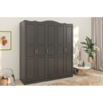 Ντουλάπα Bahar ανθρακί μελαμίνη 175x50x188εκ ed14417 - Image 5