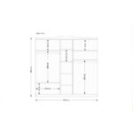 Ντουλάπα Bahar ανθρακί μελαμίνη 175x50x188εκ ed14417 - Image 2