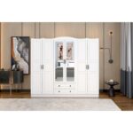 Ντουλάπα Bahar άσπρο μελαμίνη 210x50x186εκ ed14421 - Image 5