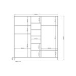 Σετ κρεβατοκάμαρας Nil άσπρο μελαμίνη ed14461 - Image 5