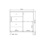 Σετ κρεβατοκάμαρας Nil άσπρο μελαμίνη ed14461 - Image 4