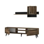 Έπιπλο tv Panarea καρυδί μαύρο 180x29 5x49cm ed1447 - Image 5