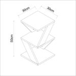 Βοηθητικό τραπέζι Albeni White 30x30x50cm ed14649 - Image 2