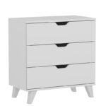 Συρταριέρα Valencia άσπρη μελαμίνη 72x40x76cm ed14657 - Image 5