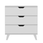 Συρταριέρα Valencia άσπρη μελαμίνη 72x40x76cm ed14657 - Image 3