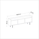 Σετ επίπλων σαλονιού Atlas μελαμίνη άσπρη 183 6x37x63cm ed14670 - Image 3