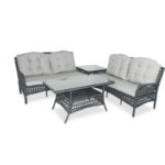 Σετ σαλονιού κήπου Lady Corner - Grey ed14779