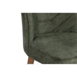 Σετ καρέκλες Dallas 4 τεμάχια μέταλλο βελούδο καρυδί σκούρο πράσινο 50x49x90cm ed1477 - Image 5