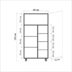 Έπιπλο εισόδου Multi μελαμίνη sonoma oak χρώμα 60x36x116cm ed1493 - Image 2