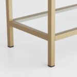 Βιβλιοθήκη Ram χρυσό μεταλλό επιφάνεια γυαλί 80x30x165εκ ed1502 - Image 3