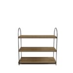 Ραφιέρα κουζίνας Hamm μαύρο δρυς μελαμίνη μεταλλικά πόδια 45x17x42εκ ed15080 - Image 3