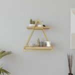 Ραφιέρα Wolfsburg χρυσό δρυς μελαμίνη μεταλλικά πόδια 42x16x38εκ ed15090 - Image 5