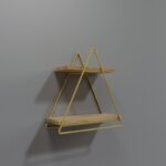 Ραφιέρα Wolfsburg χρυσό δρυς μελαμίνη μεταλλικά πόδια 42x16x38εκ ed15090 - Image 4