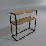 Κονσόλα Nurn δρυς μαύρο μελαμίνη 90x33 5x90εκ ed15101 - Image 4