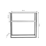 Κονσόλα Nurn δρυς μαύρο μελαμίνη 90x33 5x90εκ ed15101 - Image 2