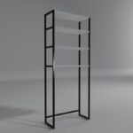 Ραφιέρα μπάνιου Sal μαύρο άσπρο μελαμίνη 54x17 5x150εκ ed15106 - Image 5