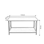 Τραπεζάκι σαλονιού Brandenburg L2031 110x50x50cm ed15109 - Image 2