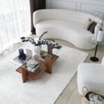 Τραπέζι σαλονιού Babylon μασιφ ξύλο επιφάνεια γυαλί 105x60x40εκ ed1510 - Image 5