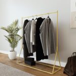 Ντουλάπα Kreis χρυσό μέταλλο 150x34x160εκ ed15114