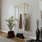 Ντουλάπα Land χρυσό μέταλλο 80x40x160εκ ed15116