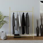 Ντουλάπα Rem χρυσό μέταλλο 100x35x140εκ ed15118 - Image 5