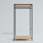 Ντουλάπα Ansbach δρυς μαύρο μελαμίνη 100x40x170εκ ed15123 - Image 5