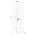 Ντουλάπα Augsburg δρυς μελαμίνη 80x40x177εκ ed15125 - Image 2