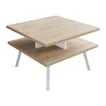 Σετ Γραφείου Toccare λευκό Oak 140x60x73 8cm ed15129 - Image 4